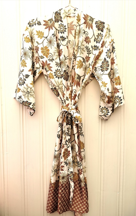 Kimono vit/guld