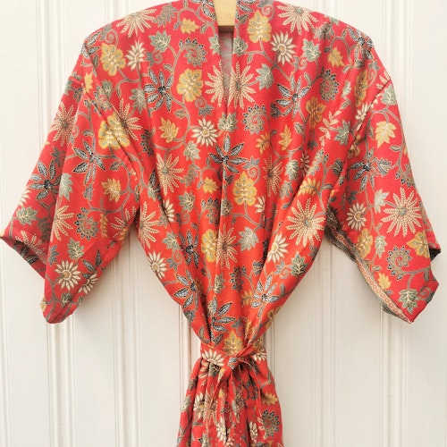 Kimono klarröd