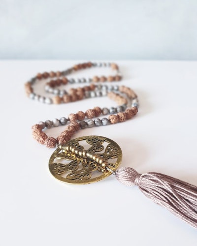 Meditationsmala rudraksha & maifanit