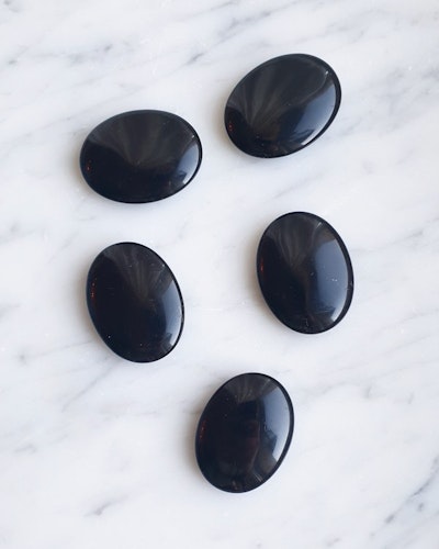 Svart obsidian, mini palmstone