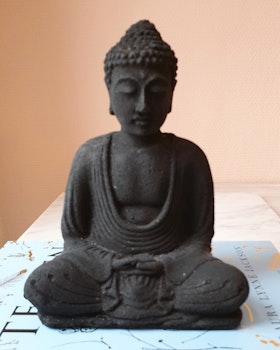 Buddha, 15cm svart