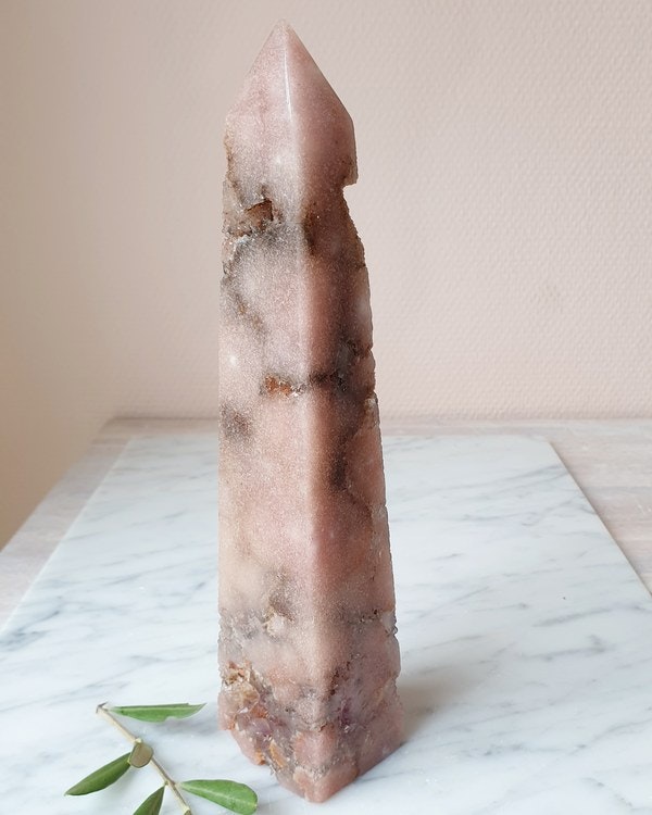 Rosa ametisttorn/obelisk Nr1, 769 gram