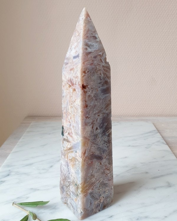 Rosa ametisttorn/obelisk, nr 3, 911 gram
