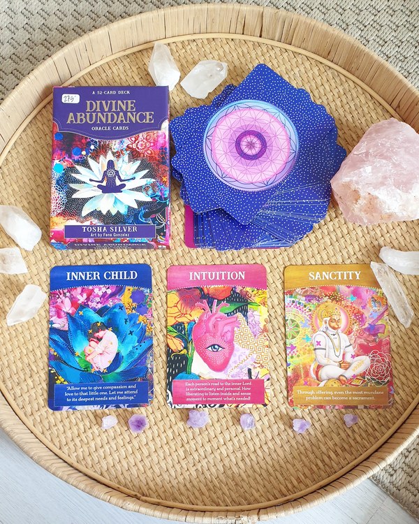 Divine Abundance oracle cards, Tosha Silver