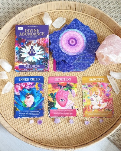 Divine Abundance oracle cards, Tosha Silver