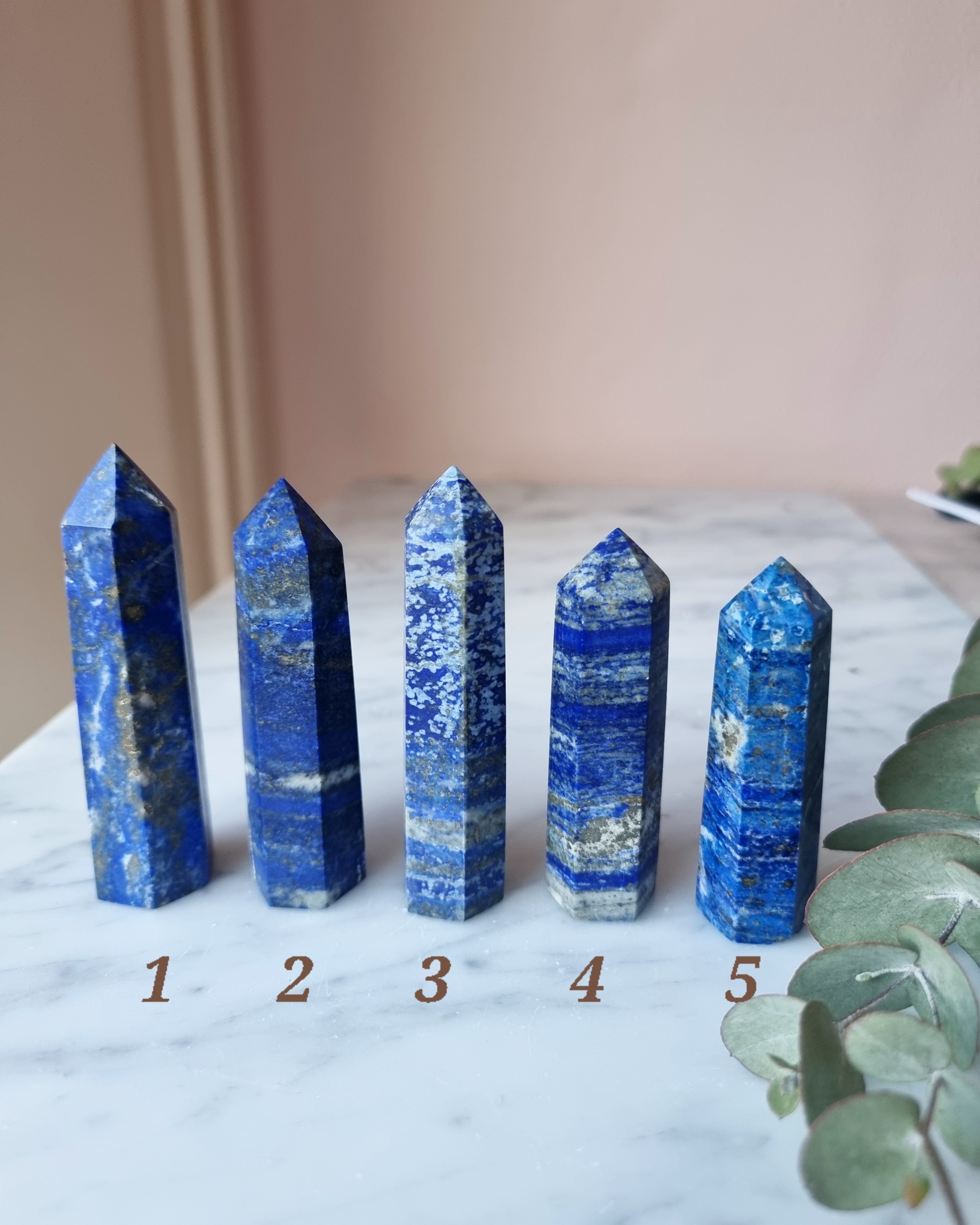 Lapis Lazuli, polerad spets välj din favorit