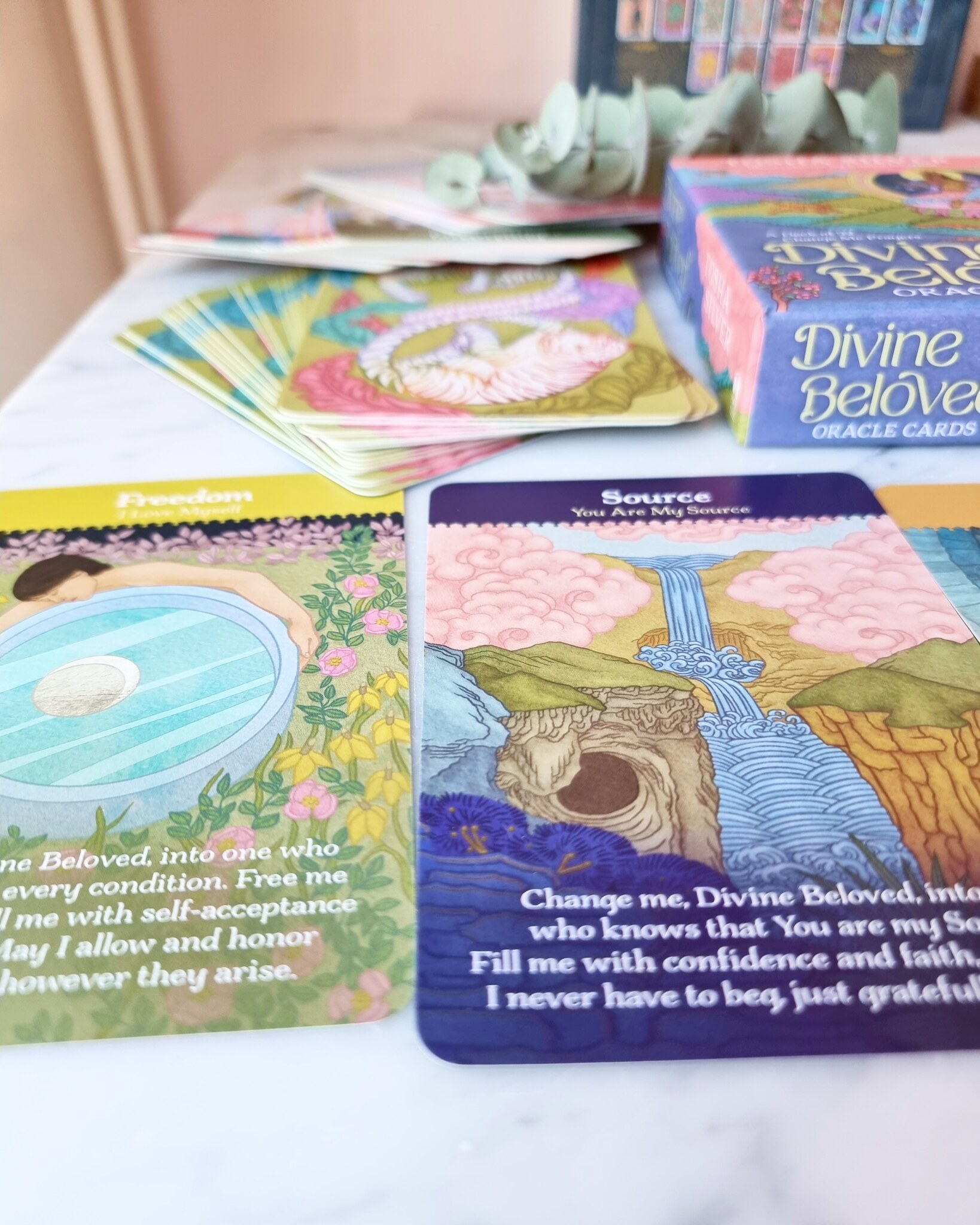 Divine beloved oracle cards, tosha silver
