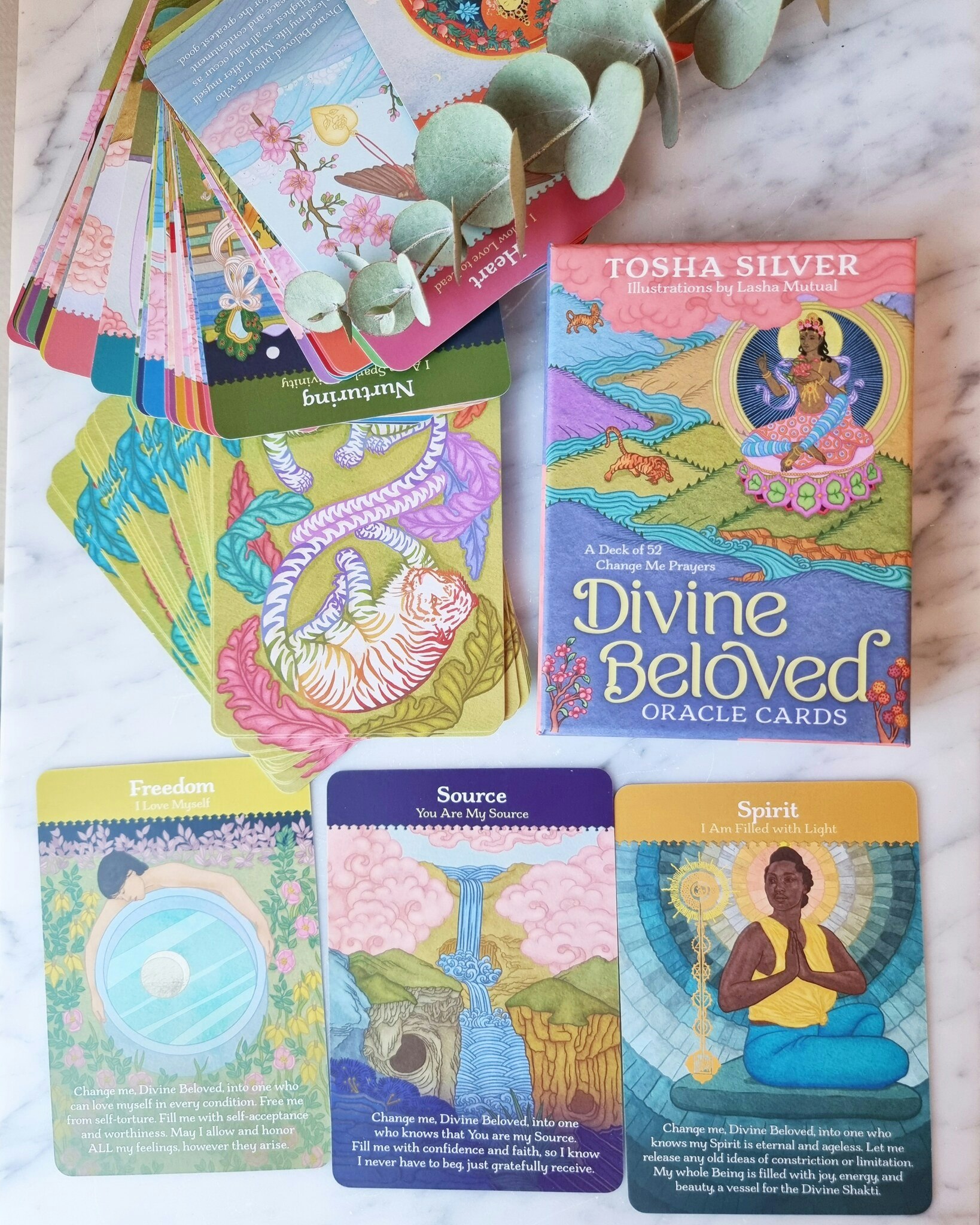 Divine beloved oracle cards, tosha silver