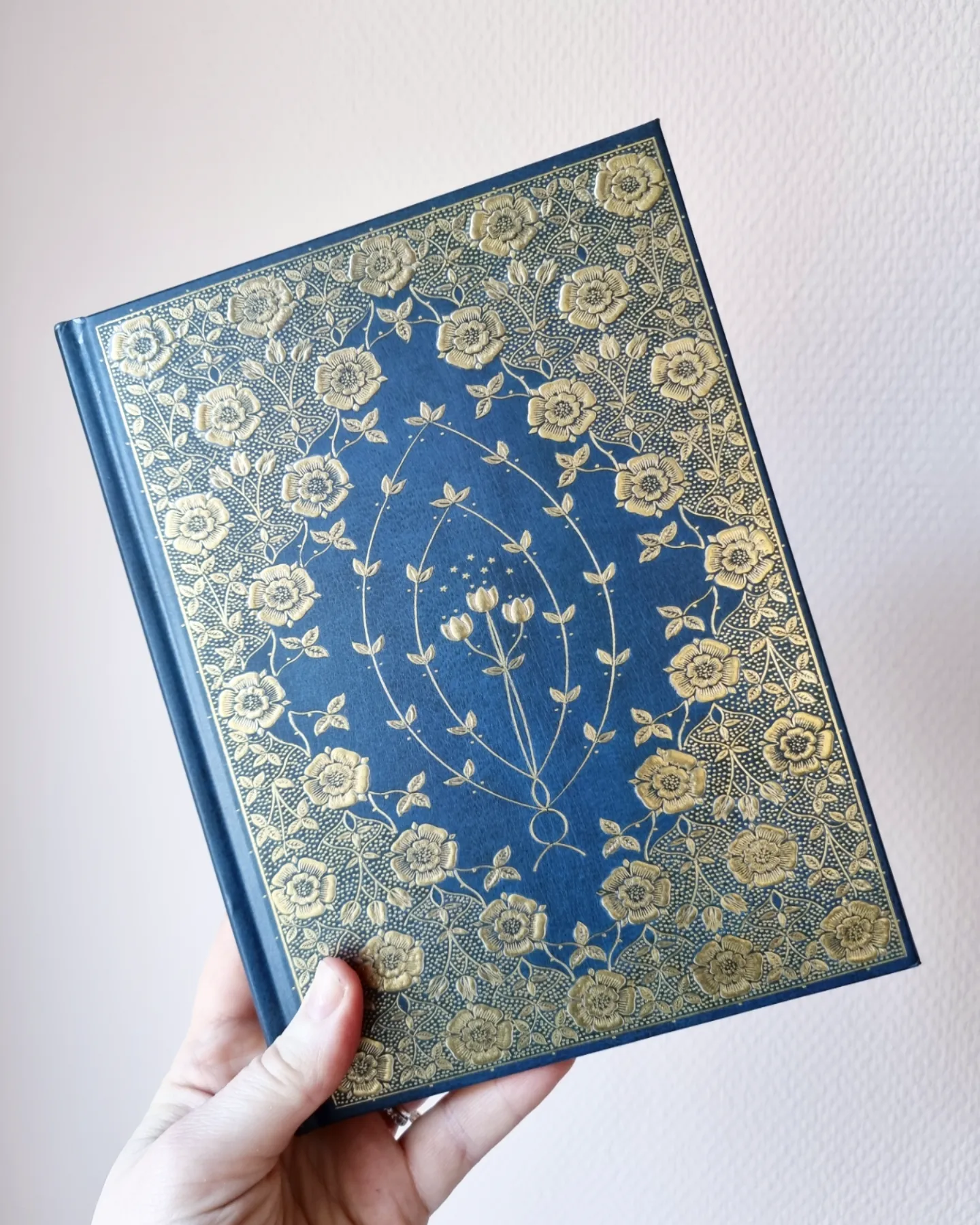 Journal - Blue Flower Gold