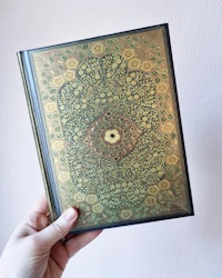 Journal - Gold flower purple dot Skrivbok