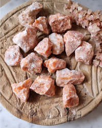 Orange kalcit (orkidé kalcit) rå liten bit