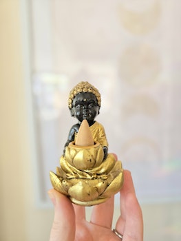 Buddha, rökelsehållare (backflow)