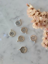 Lotusblomma | Rund berlock | Silver | ca 20mm