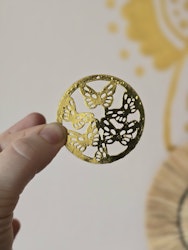 Butterflies | Guld | Berlock | ca 42mm