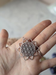Flower of life (blomma) | Silver | Berlock | ca 47mm