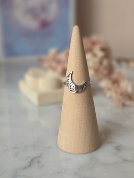 Ring med måne, 304 rostfritt stål