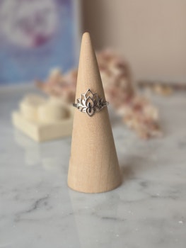 Ring med liten lotus, 304 rostfritt stål