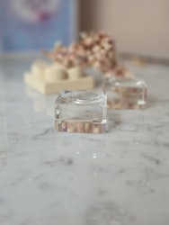 Klotställ i glas, ca 4x4cm