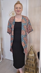 Kimono Blå/orange från Indien