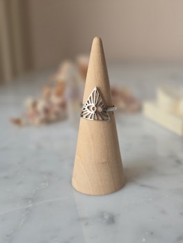 Ring med öga ,rostfritt stål