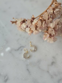 Berlock med liten måne & cubic zirconia
