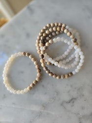 Armband, Maifanit & frostad agat (halva/halva) erbjudande!