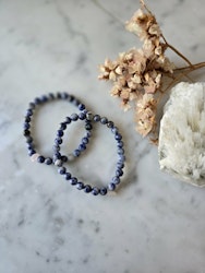 Armband | blue spot jasper & rosenkvartschips