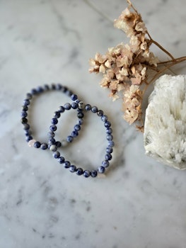 Armband | blue spot jasper & rosenkvartschips