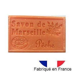 Savon de Marseille with Organic Olive Oil - Peach Fragrance