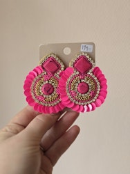 Örhänge nr 16 (stora rosa)