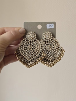 Örhänge nr 28 (guld/glitter)