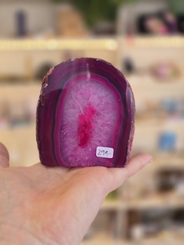 Ljuslykta, färgad agat rosa