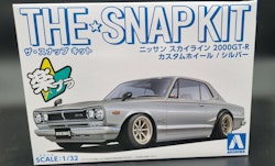Snap Kit NISSAN SKYLINE 2000 GT-R CUSTOM WHEEL SILVER   1:32