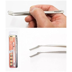 NINESTEPS XL Flat Tip Stainless Steel Tweezer