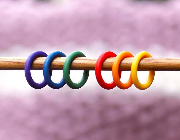 Markör Rainbow Knitting - 10 st
