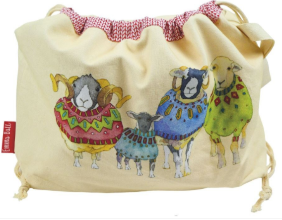 WOOLLY SHEEP IN SWEATERS DRAW STRING BAG (PÅSE, BAG)