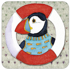 LIFE BUOY WOOLLY PUFFINS SINGLE COASTER (UNDERLÄGG)