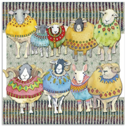 WOOLLY SHEEP BIG FAMILY GREETINGS CARD (HÄLSNINGSKORT)