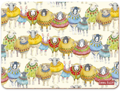 WOOLLY SHEEP IN SWEATERS SINGLE PLACEMAT (BORDSTABLETTER)