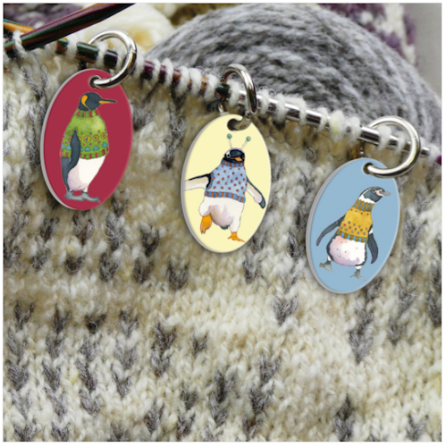 PENGUINS IN PULLOVERS STITCH MARKERS (MARKÖRER)