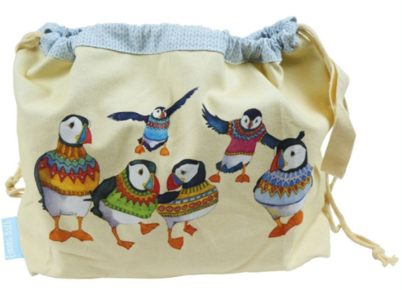 WOOLLY PUFFINS DRAW STRING BAG (PÅSE, BAG)