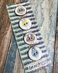 SHEEP IN SWEATERS CERAMIC BUTTONS (KNAPPAR)