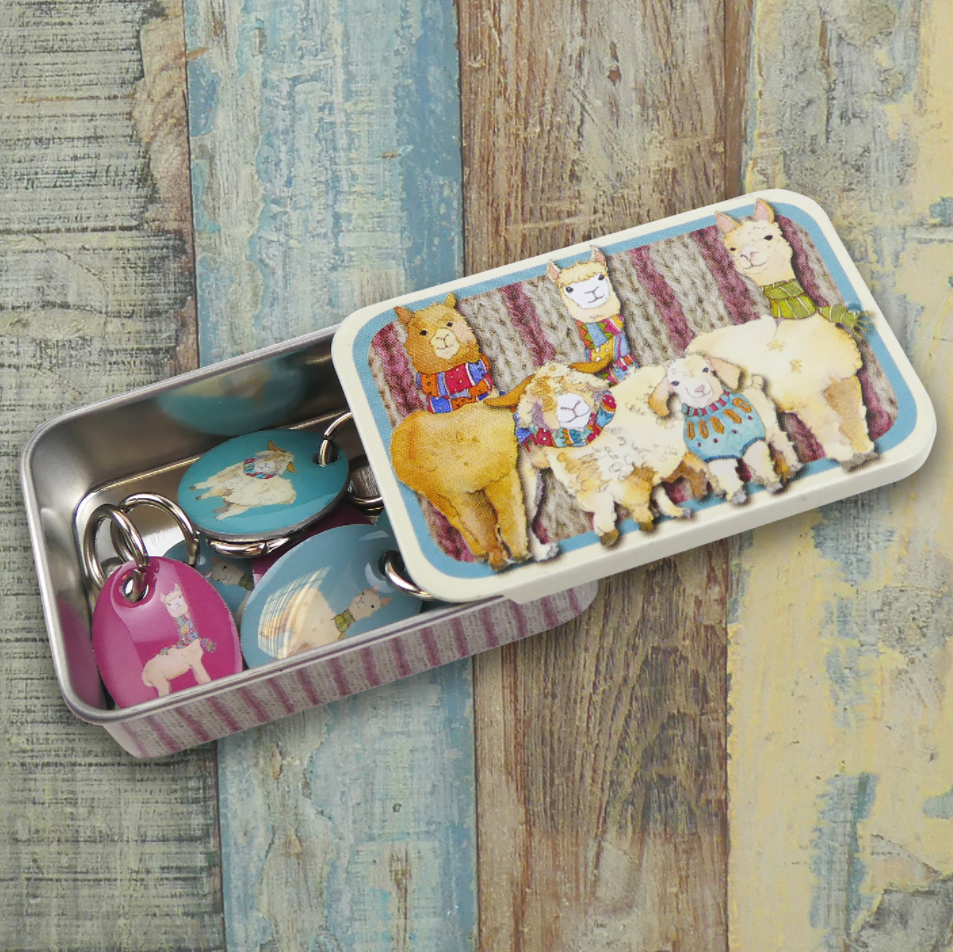 OTHER WOOLLIES STITCH MARKERS IN A POCKET TIN (MARKÖRER+ASK)