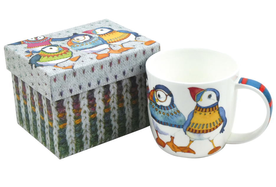 WOOLLY PUFFINS MUG NO2 WITH GIFT BOX (MUGG+ASK)