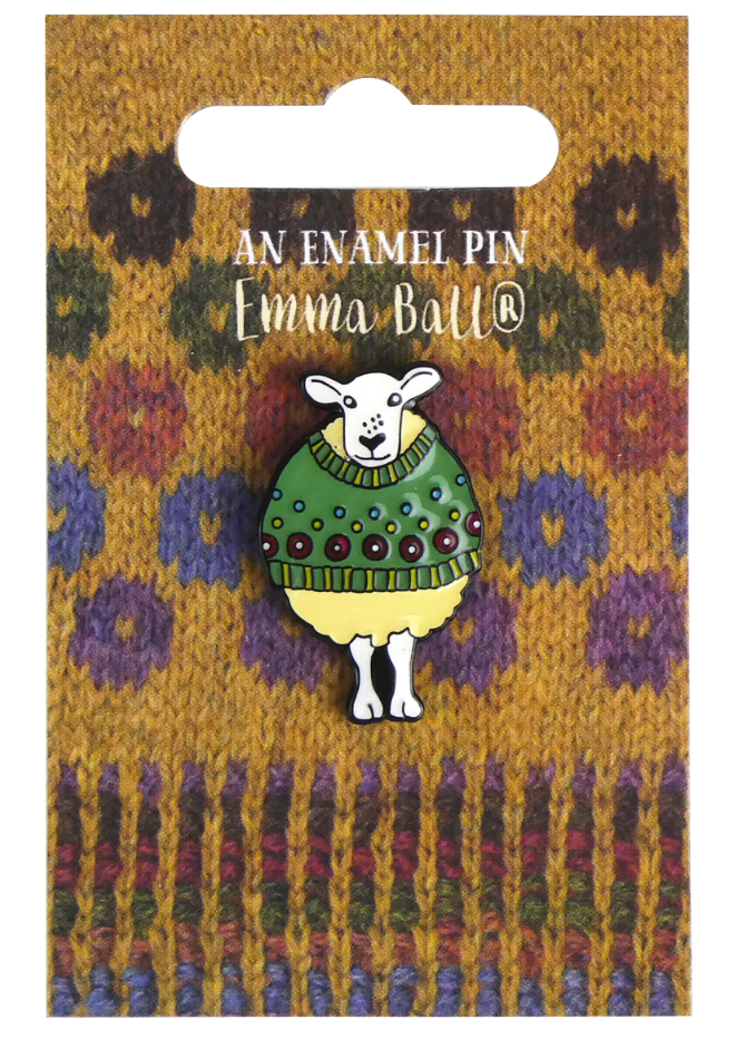 SHEEP IN A GREEN SWEATER – ENAMEL PIN (PIN)