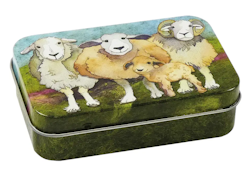 FELTED SHEEP MINI RECTANGULAR TIN (ASK)