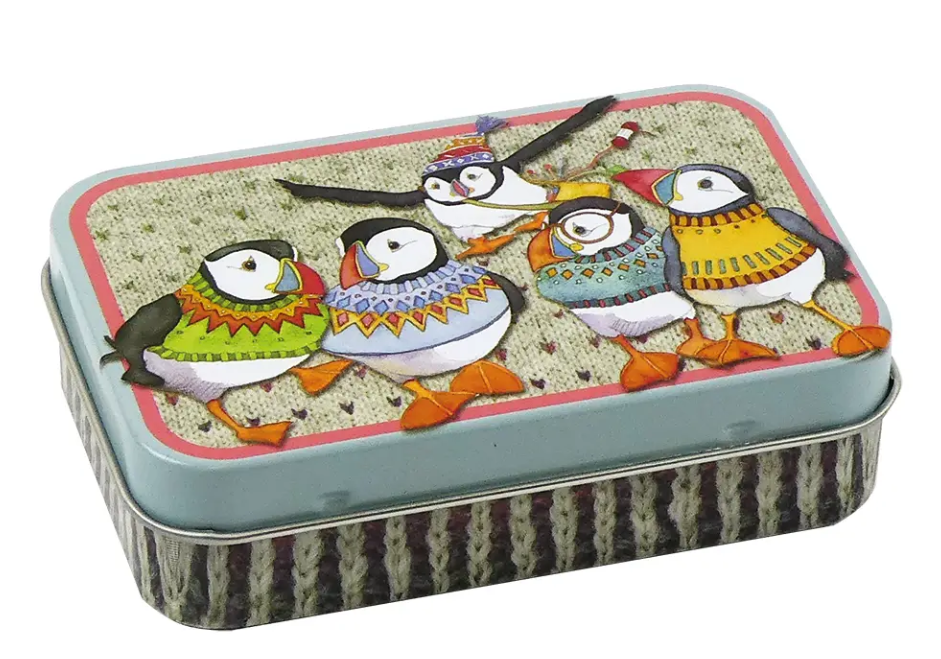 WOOLLY PUFFIN II MINI RECTANGULAR TIN (ASK)