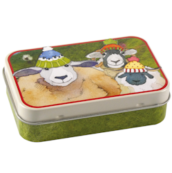 SHEEP IN HATS MINI RECTANGULAR TIN (ASK)