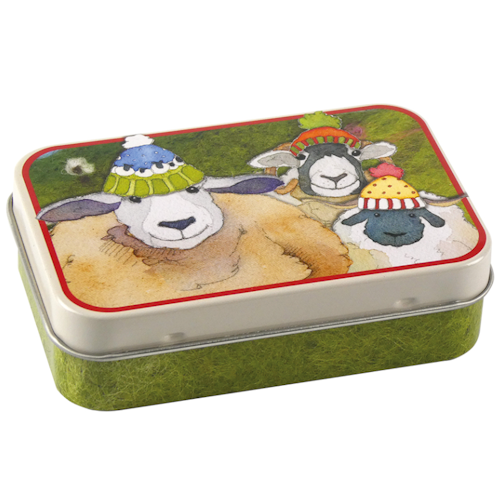 SHEEP IN HATS MINI RECTANGULAR TIN (ASK)