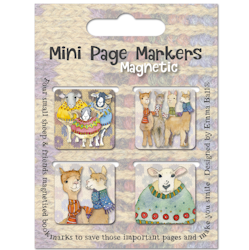 SHEEP IN SWEATERS AND ALPACAS MINI PAGE MARKERS (BOKMÄRKE - MAGNET)